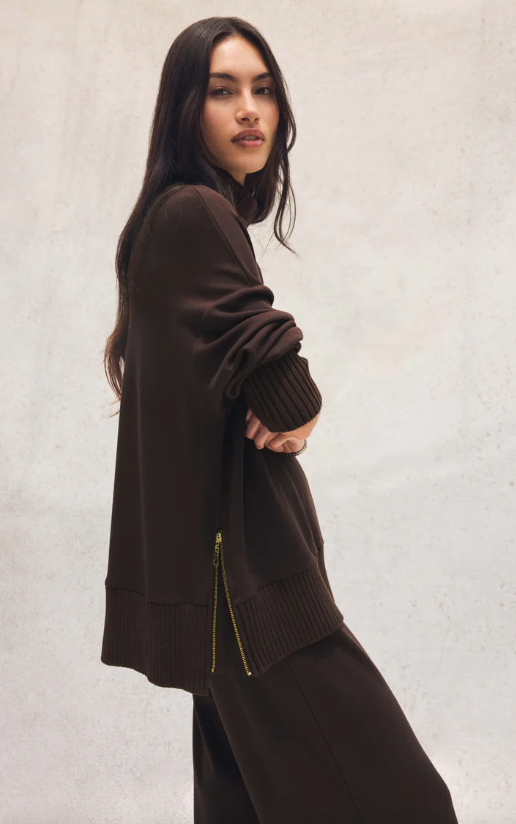 Z Supply Sable Rib Sweatshirt