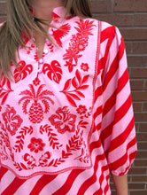 Load image into Gallery viewer, Maude Scarlet Slash Brooke Dress
