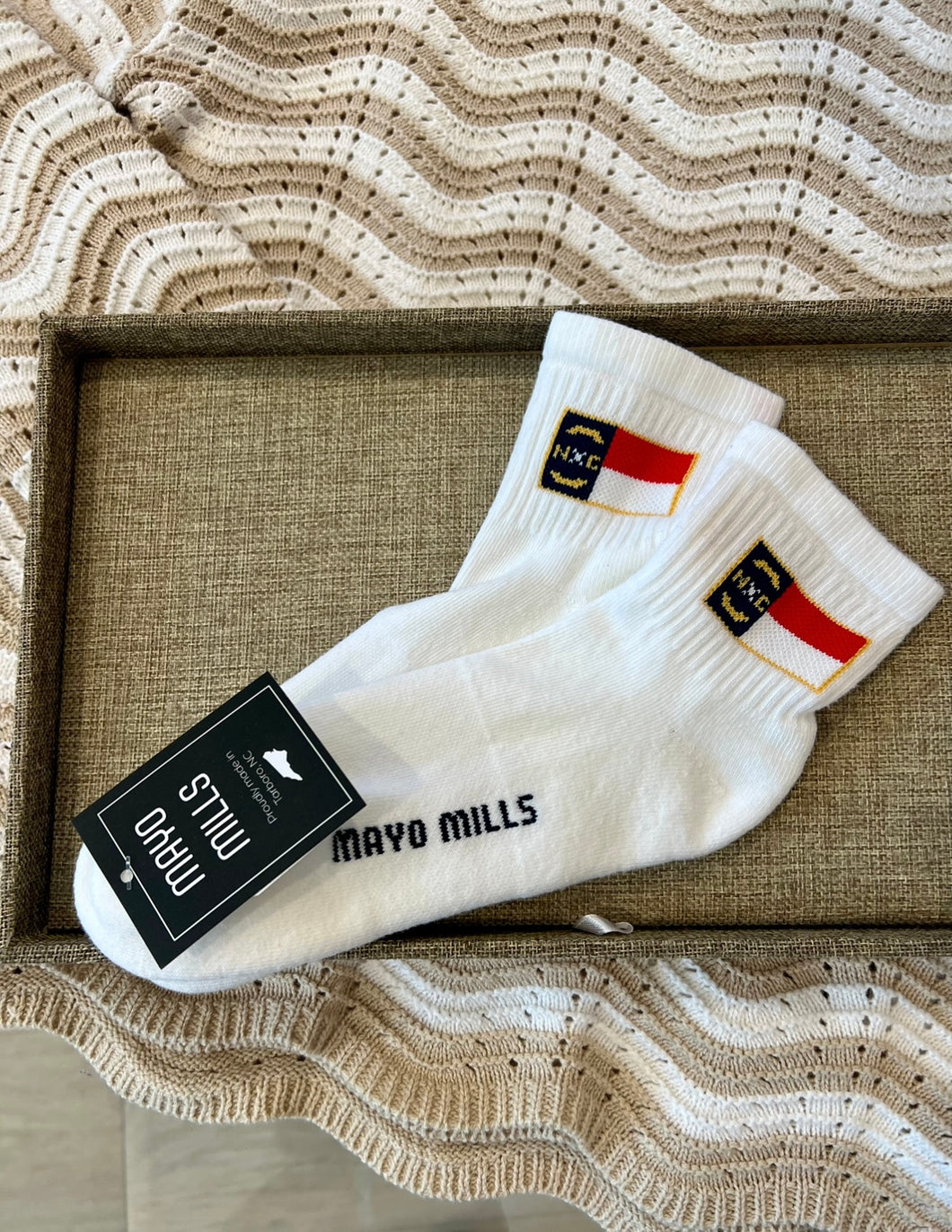 Mayo Mills NC Flag Socks