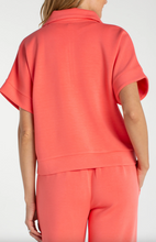 Load image into Gallery viewer, Liverpool Coral Half Zip Popover Top
