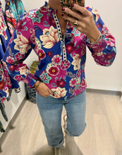 Load image into Gallery viewer, Maude Cobalt Floral Ashley Top
