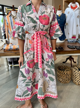 Load image into Gallery viewer, Isla Payal Wildflower Pink Cape Midi
