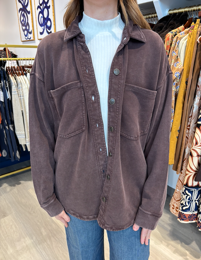 Z Supply Chocolate Cherry All Day Knit Jacket