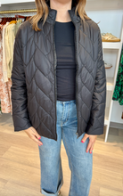 Load image into Gallery viewer, Charlie B Quilted Jacquard Knit Puffer
