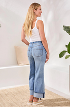 Load image into Gallery viewer, Tribal Brooke Cuffed Palazzo Jean
