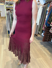 Load image into Gallery viewer, Moon River Shimmer Hem Sweater Dress
