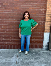 Load image into Gallery viewer, Tribal Grass Flutter Sleeve Top
