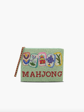 Load image into Gallery viewer, Mahjong Beaded Zip Clutch
