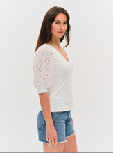 Load image into Gallery viewer, Six Fifty Esme Ribbed Eyelet Top
