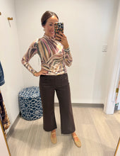 Load image into Gallery viewer, Tribal Saddlebrown Funnel Neck Top
