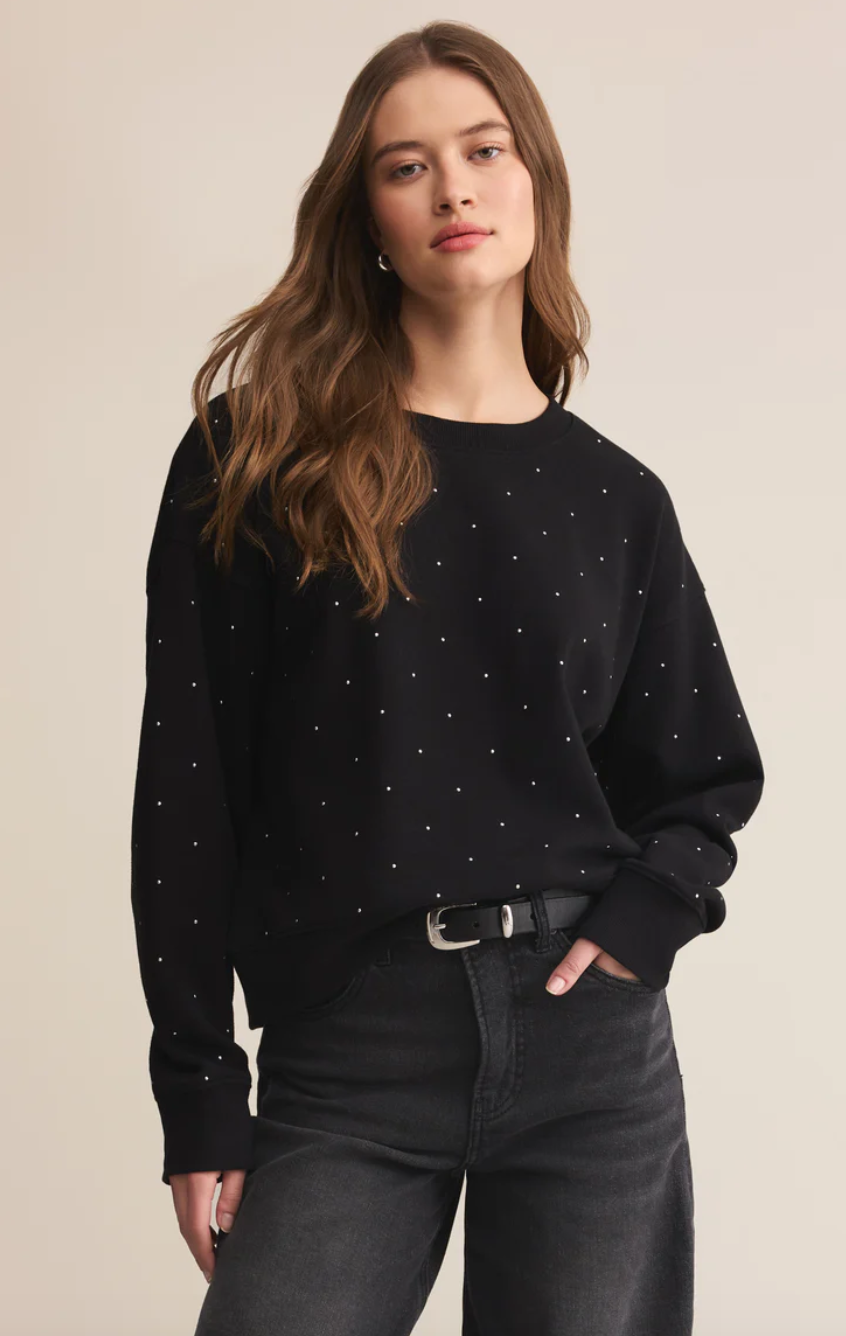 Z Supply Sparkle Crew Neck Sweatshirt
