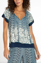 Load image into Gallery viewer, Liverpool Nomad Ikat Woven Top
