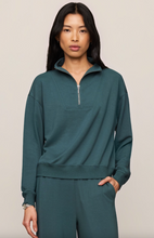 Load image into Gallery viewer, Z Supply Gate Check Emerald Modal Sweatshirt
