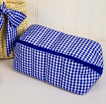 Load image into Gallery viewer, Gingham Cosmetic Bag
