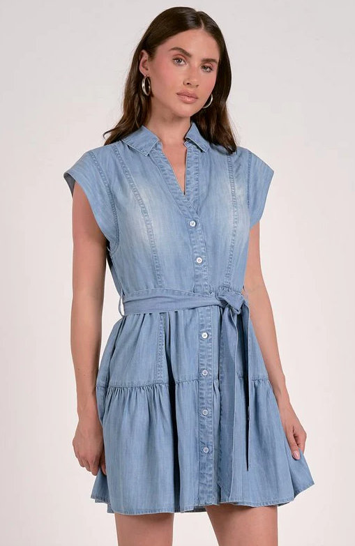 Chambray Mini Dress