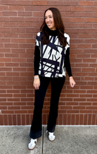 Load image into Gallery viewer, Charlie B Abstract Satin Knit Combo Top
