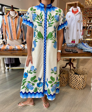 Load image into Gallery viewer, Isla Payal Wildflower Blue Sydney Shirtdress
