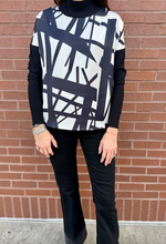 Load image into Gallery viewer, Charlie B Abstract Satin Knit Combo Top
