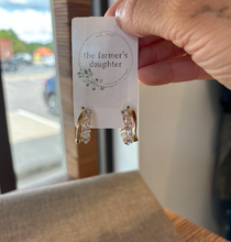 Load image into Gallery viewer, Paris Gold and CZ Hoop

