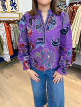 Load image into Gallery viewer, Maude Purple Sparkle Ashley Top

