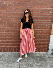Load image into Gallery viewer, Livro Red Stripes Pavilion Skirt
