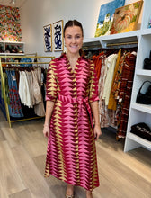 Load image into Gallery viewer, Beau and Ro Bagru Triangle Cranberry Eloise Dress
