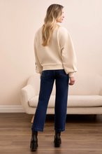 Load image into Gallery viewer, Tribal Moonstone Embroidered Crew Neck Top
