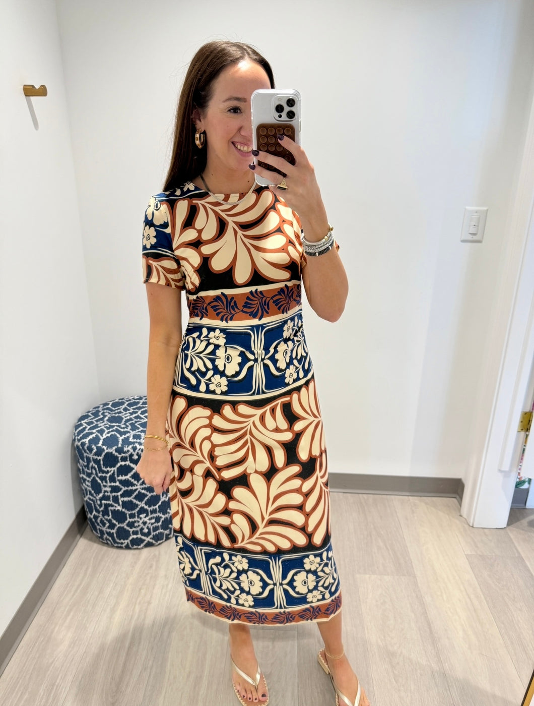 Maggy London Tile Print Dress