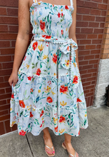 Load image into Gallery viewer, Prosperina Wild Poppies Darcy Midi Dress
