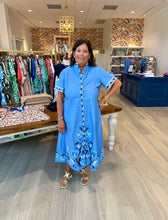 Load image into Gallery viewer, Isla Payal Fleur Blue Sydney Shirtdress
