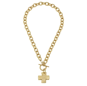Susan Shaw Square Cross Necklace