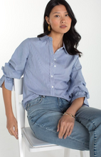 Load image into Gallery viewer, Liverpool Stripe Button Front Blouse
