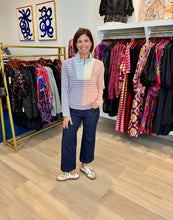 Load image into Gallery viewer, Tru Luxe Stripe Zip Pullover
