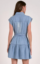Load image into Gallery viewer, Chambray Mini Dress
