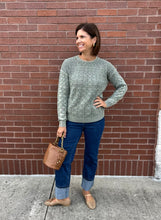 Load image into Gallery viewer, Charlie B Cotton Blend Pointelle Crew Sweater
