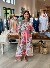 Load image into Gallery viewer, Isla Payal Wildflower Pink Cape Midi
