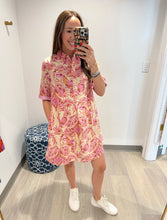 Load image into Gallery viewer, Tribal Tropical Linen Shirt Dress
