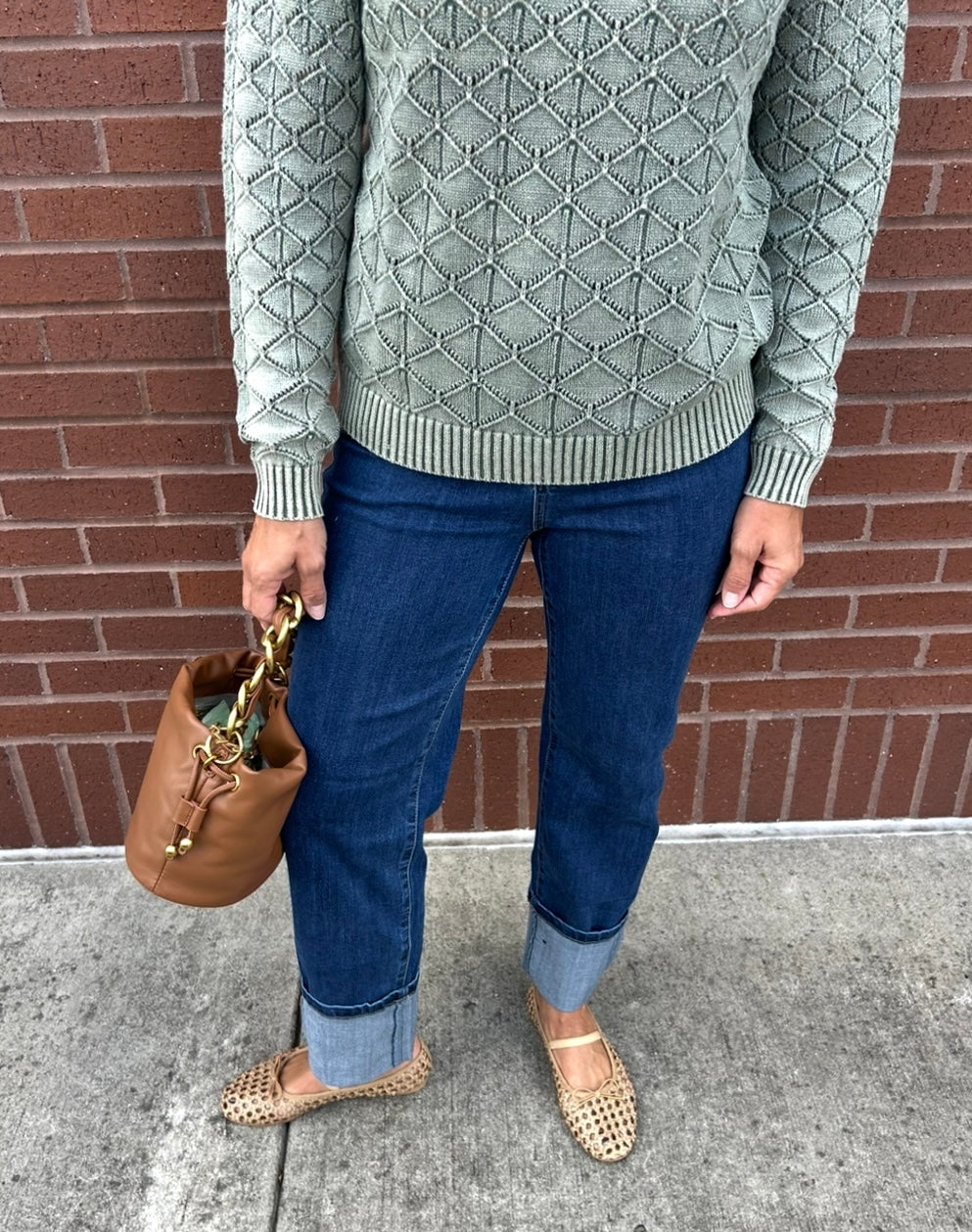 Charlie B Indigo Wide Leg Straight Jean