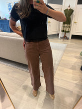 Load image into Gallery viewer, Charlie B Chocolate Cropped Wide Leg
