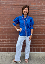 Load image into Gallery viewer, Ruffle Neck Shirred Top
