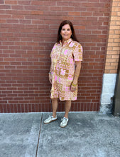 Load image into Gallery viewer, Tribal Wisteria Button Placket Dress
