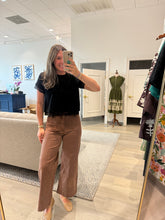 Load image into Gallery viewer, Charlie B Chocolate Cropped Wide Leg
