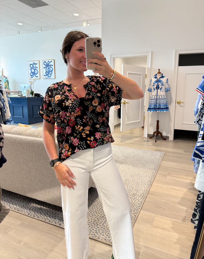 Dusty Rose Floral Top