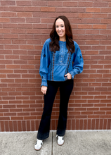 Load image into Gallery viewer, True Luxe Embroidered Split Neck Top
