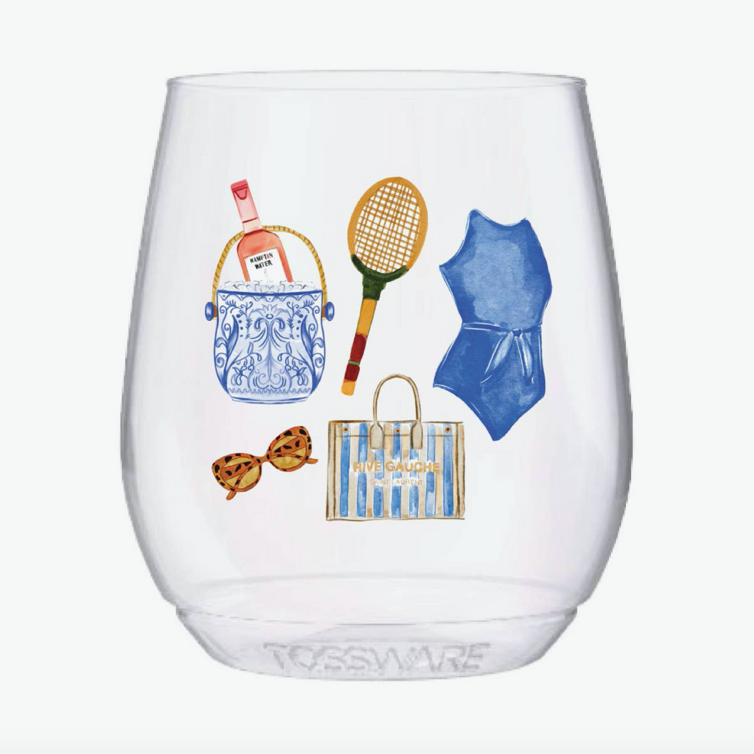 Hampton Summer Tossware Wine Glass