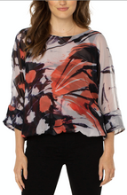 Load image into Gallery viewer, Liverpool Gathered Hem Dolman Tie Back Top
