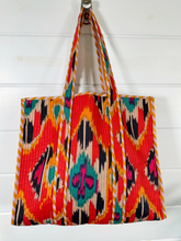 Load image into Gallery viewer, Cotton Quilted Blockprint Tote Bag
