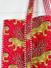 Load image into Gallery viewer, Cotton Quilted Blockprint Tote Bag
