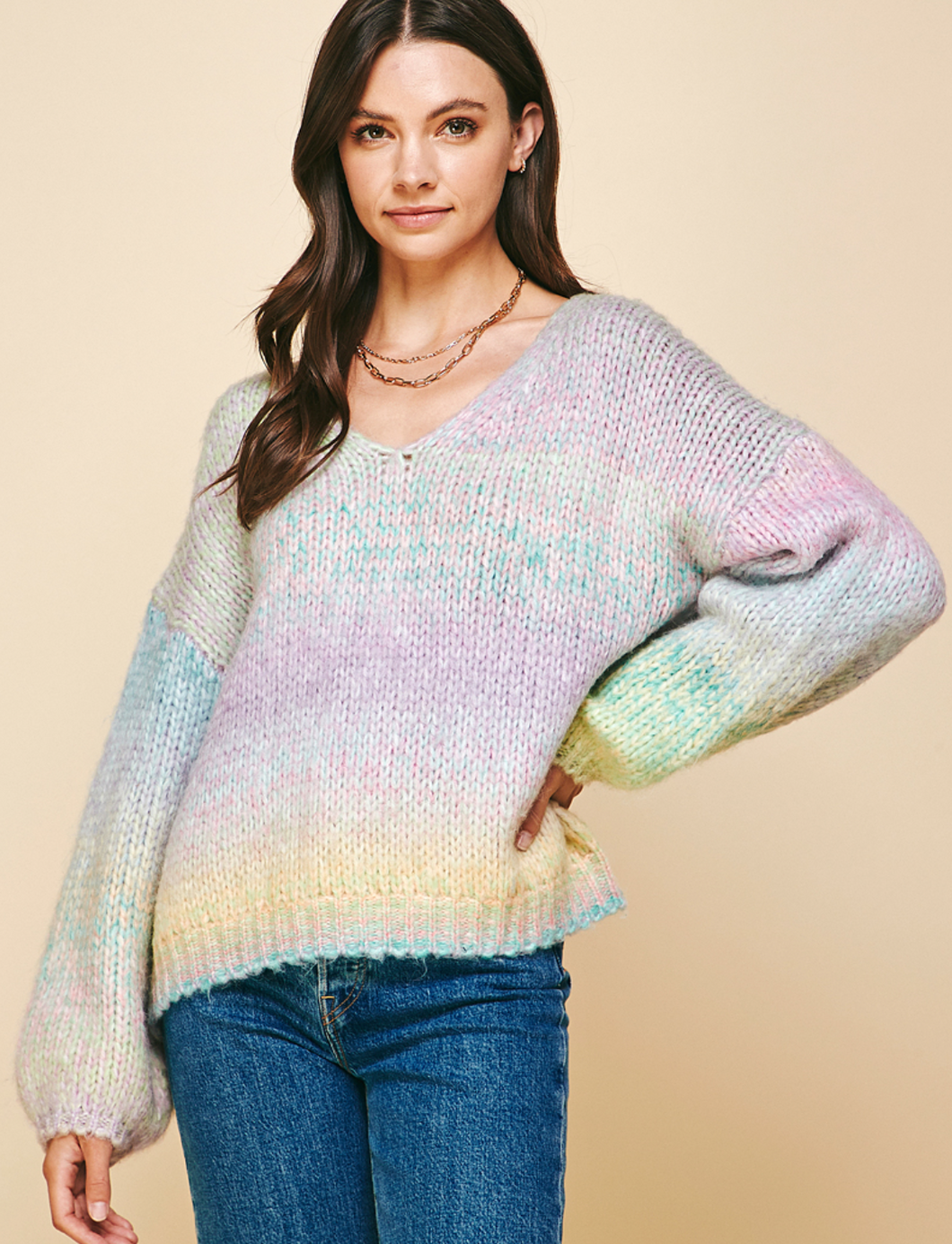 Rainbow Row Sweater