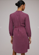 Load image into Gallery viewer, Bella Dahl Berry Puff Sleeve Belted Dress
